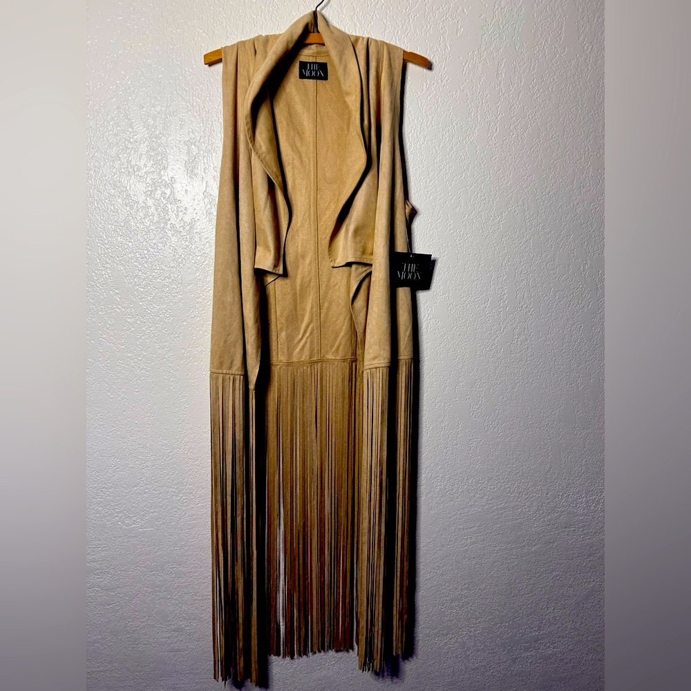 NWT Suede Fringe Vest